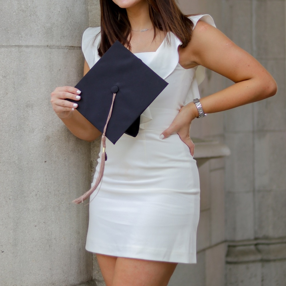 French Connection - Whisper Ruffle Strap Dress - White